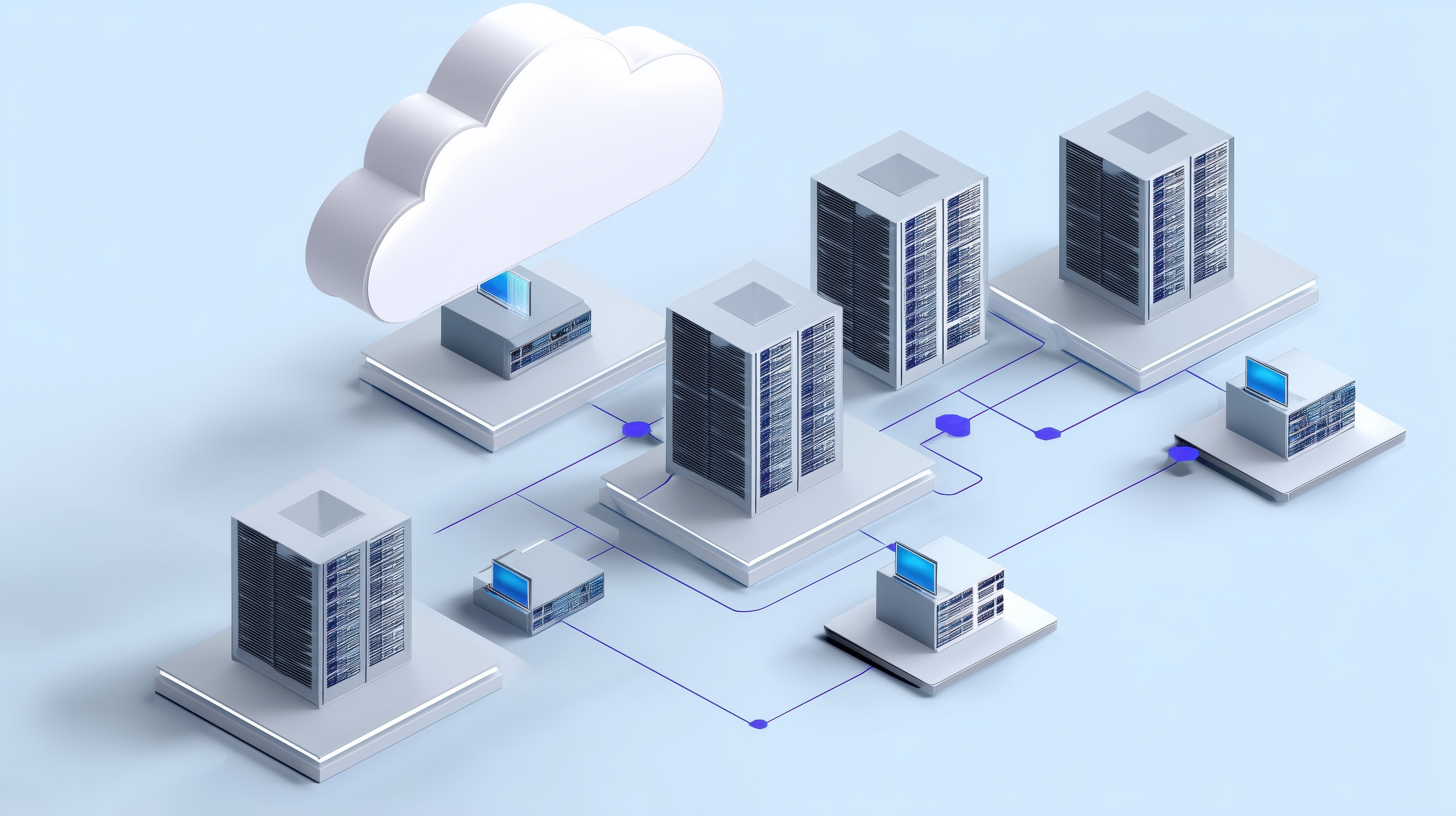 Cette image représente le cloud et des data centers